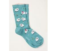 Fat Face FatFace Green Haze Christmas Sheep Socks