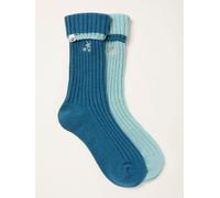 Fat Face FatFace Green Star 2 Pairs of Super Soft Socks