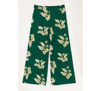 Fat Face FatFace Green Wide Leg Cropped Trouser vert FR 38 Long (EU 36 L)
