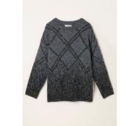 Fat Face FatFace Grey Sequin Knitted Fluffy Crew Neck Jumper