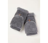 Fat Face FatFace Grey Suede Overflap Gloves