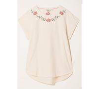 Fat Face FatFace Ivory Cross Stitch Floral T Shirt