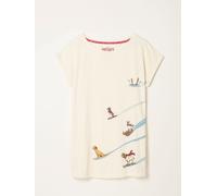 Fat Face FatFace Ivory Ski Dog Graphic T Shirt