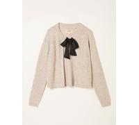 Fat Face FatFace Jasmine Ivory Sparkle Tie Front Knitted Cardigan