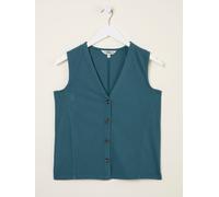 Fat Face FatFace Joni Dark Teal Blue Jersey Waistcoat