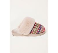 Fat Face FatFace Kaia Multi Faux Fur Knitted Mule