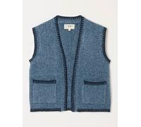 fatface FatFace Knitted Edge to Edge Sleeveless Cardigan bleu FR 38 (EU 36)