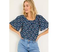 Fat Face FatFace Kyro Indigo Blue Batik Geo Blouse