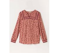 Fat Face FatFace Laurel Stone Brush Floral Blouse