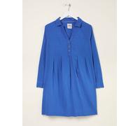 Fat Face FatFace Lena Mid Blue Linen Dress Mid Blue EU 34 Regular (UK 6 R)