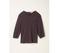 Fat Face FatFace Leni Purple Sparkle Stripe Top