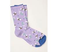 Fat Face FatFace Lilac Purple Bee Floral Socks