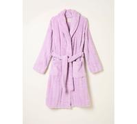 Fat Face FatFace Lilac Purple Cosy Textured Dressing Gown Lilac Purple L (EU 44-46)