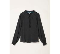 Fat Face FatFace Lucy Black Pin Spot Blouse
