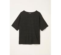 Fat Face FatFace Maddie Black Short Sleeve Sparkle Round Neck Top