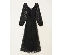 Fat Face FatFace Maude Black Petite Lace Midi Dress Black 40petite