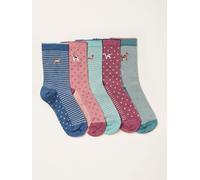 Fat Face FatFace Multi Dogs 5 Pairs of Socks