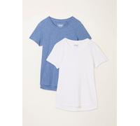 Fat Face FatFace Natalie Light Blue/White 2 Pack Plain and Stripe T-Shirts bleu FR 42 (EU 40)