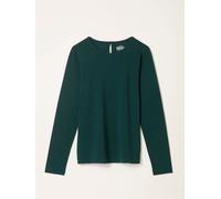 Fat Face FatFace Nell Teal Blue Long Sleeve Round Neck Top