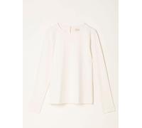 Fat Face FatFace Nell White Long Sleeve Round Neck Top