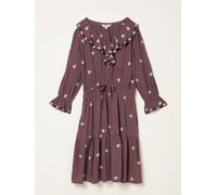 Fat Face FatFace Orla Dusky Purple Embroidered Dress Dusky Purple EU 44 Regular (UK 16 R)