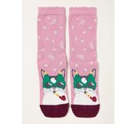 Fat Face FatFace Pink Cat Toe Socks