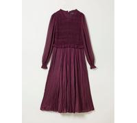fatface FatFace Pleated Midi Dress rouge FR 42 Regular (EU 40 R)