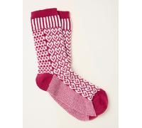 Fat Face FatFace Red Heart Fairisle Cosy Socks