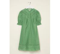 Fat Face FatFace - Robe brodée Vert moyen EU 38 Regular (UK 10 R)