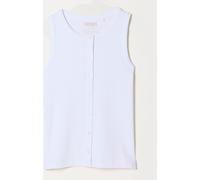 Fat Face FatFace Rosa White Button Ribbed Vest