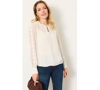 fatface FatFace Sheer Dobby Lace Trim Blouse pâle FR 54 (EU 52)