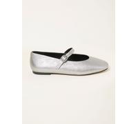 Fat Face FatFace Silver Leather Mary Jane Pump Silver 7 EU 41