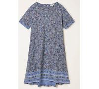 Fat Face FatFace Simone Blue Vintage Ditsy Jersey Dress Blue Vintage Ditsy EU 40 Regular (UK 12 R)