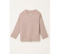 Fat Face FatFace Stella Natural V Neck Knitted Jumper