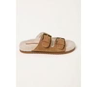 Fat Face FatFace Tan Brown Cosy Borg Lined Leather Footbed