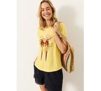 fatface FatFace Textured Graphic T-Shirt jaune FR 36 (EU 34)