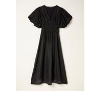 Fat Face FatFace Textured Midi Dress Noir FR 40 Short (EU 38 S)