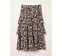 Fat Face FatFace Tonia Black Animal Swirl Midi Skirt Black Animal Swirl EU 50 Regular (UK 22 R)