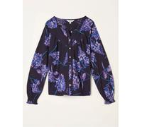 Fat Face FatFace Wren Purple Heritage Floral Wren Print Round Neck Top