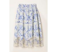 Fat Face Jupe midi FatFace Ivoire vintage fleur EU 38 Regular (UK 10 R)