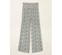 Fat Face Multi Vine Floral Shirred Palazzo Trousers