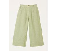 Fat Face Pantalon Ample FatFace Raccourci 100% lin vert FR 38 Short (EU 36 S)