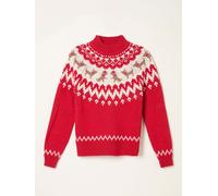 Fat Face Pull FatFace Dog Fairisle en maille à col montant