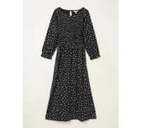Fat Face Robe midi FatFace Point noir de Polka EU 40 Regular (UK 12 R)