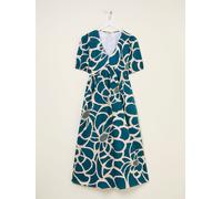 Fat Face Robe midi FatFace Shibori Bleu canard EU 50 Regular (UK 22 R)