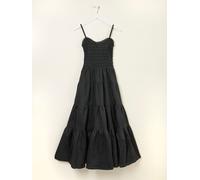 Fat Face Tiered Strappy Dress Black EU 38 Regular (UK 10 R)