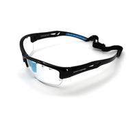 FAT PIPE Floorball & Unihockey Eagle Eye Junior Lunettes de protection, avec certificat IFF pour qualité contrôlée (noir Baby Blue)