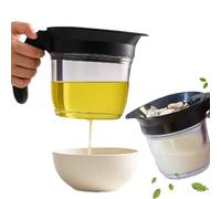 Fat Separator-Fat Separator with Bottom Release 33 Oz Multi-functional with Built-in Strainer Mess-Free Pouring Efficient Grease Separation Essential Kitchen Tool