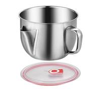 Fat Separator - Séparateur de gravier - Gravy Strainer | Fat Separator Measuring Jug Stainless Steel Gravy Strainer and Fat Separator with Handle Remove Excess Oil from Soup or Food Kitchen Gadgets