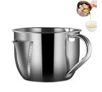 Fat Separator With Dual Spout Design, Stainless Steel Gravy and Sauce Strainer, Multifunction Filter Soup Oil Strainer With Handle for Broth, Soup, Stew, Hot Pot (Small)